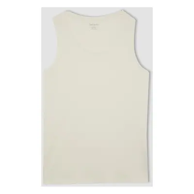 DEFACTO Slim Fit Crew Neck Ribbed Undershirt