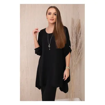 Kesi Włoski Set of blouse + pants with pendant black