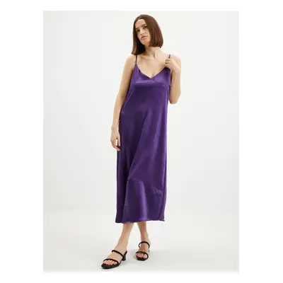 Purple Ladies Satin Midishdresses for Straps ONLY Cosmo - Women