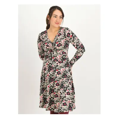 Black-beige women's floral dress Blutsgeschwister Hot Knot - Women's