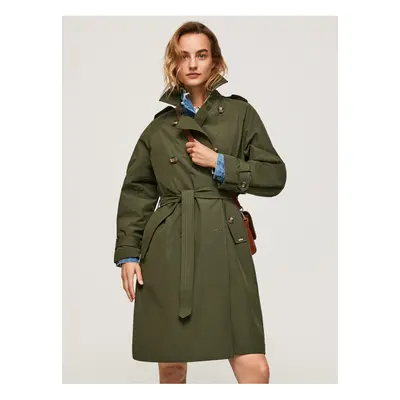 Khaki women's trench coat Pepe Jeans Ava - Women's