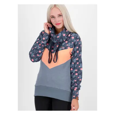 Blue women's patterned sweatshirt Alife and Kickin - Women