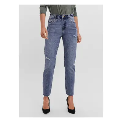 Blue straight fit jeans VERO MODA Brenda - Women's