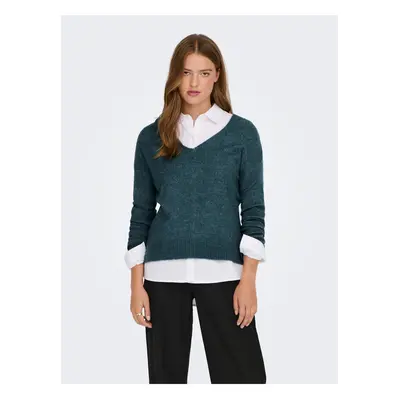 Dark green brindle sweater JDY Elanora - Women