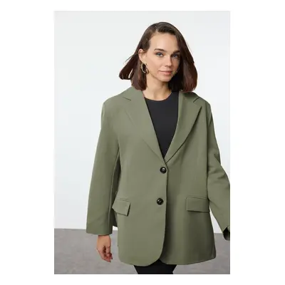 Trendyol Light Khaki Extra Oversize Blazer Jacket