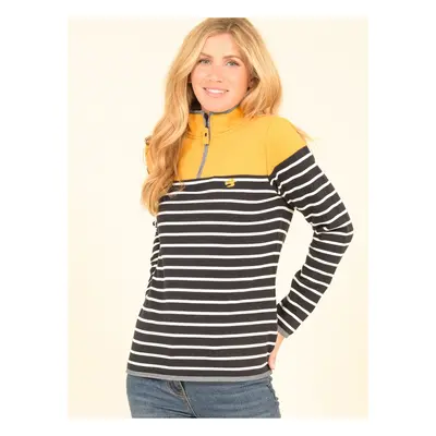 Yellow-blue striped womens sweatshirt Brakeburn - Women