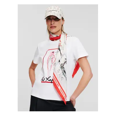 White women's T-shirt KARL LAGERFELD Archive - Women's