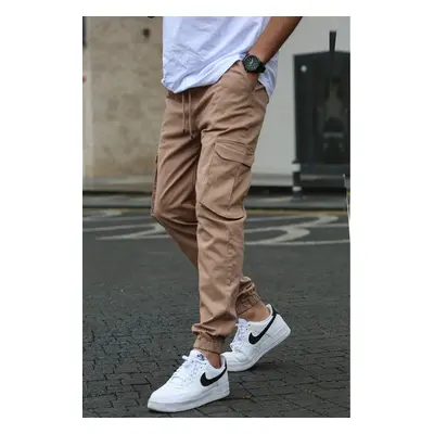 Madmext Men's Beige Cargo Pocket Pants