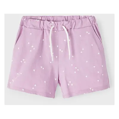 Light purple girly patterned shorts name it Henny - Girls