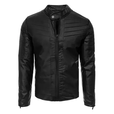 Black men's leather jacket Dstreet z