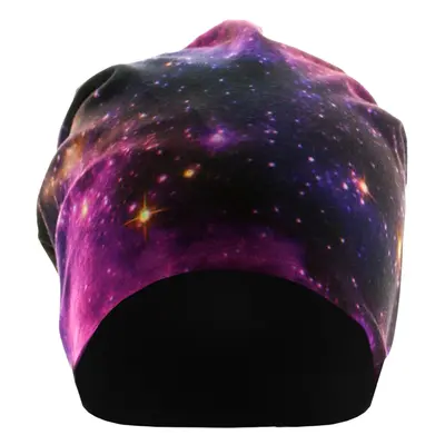 Printed Jersey galaxy cap/black