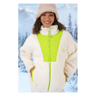 Bigdart Women's Plush Coat Jacket - Green