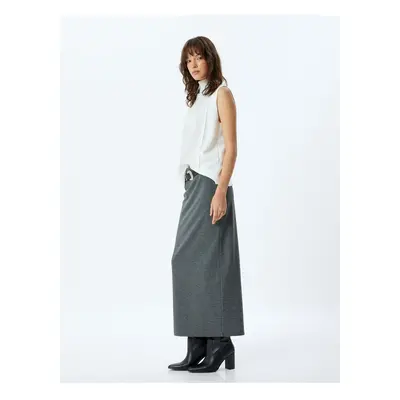 Koton Slit Standard Waist Slim Fit Long Pencil Skirt