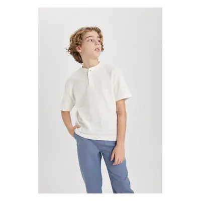 DEFACTO Boy's Oversize Fit Crew Neck Short Sleeve T-Shirt