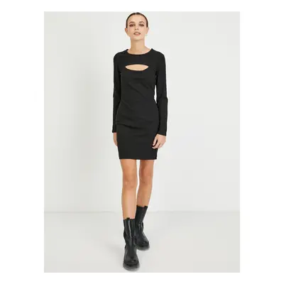 Black Sheath Dress with Guess Lana Cut - Women