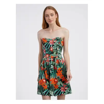 Green women's patterned dress CAMAIEU - Women's