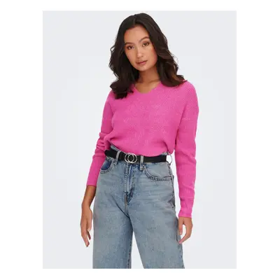 Pink Womens Rib Sweater ONLY Camilla - Women