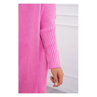 Sweater with batwing sleeve light pink