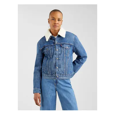 Levi&#39;s Blue Women&#39;s Denim Jacket with Fur Levi&#39;s® In Trucker - Women