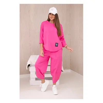 Women's set sweatshirt + pants Punto - pink