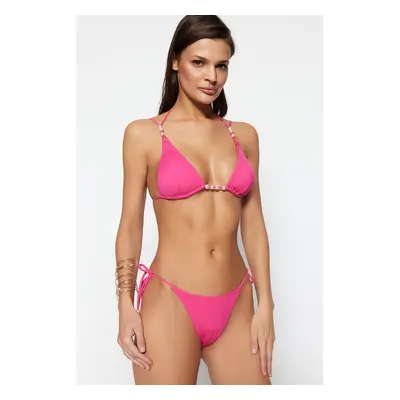 Trendyol Fuchsia Tie-Up magas szárú bikini alsó