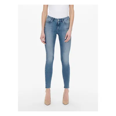 Blue women's skinny fit jeans with embroidered effect ONLY Blush - Women