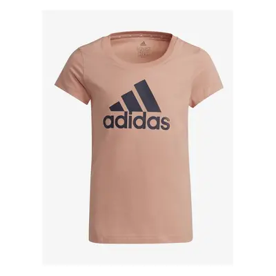 Apricot children's T-shirt with adidas Performance G BL T print - unisex