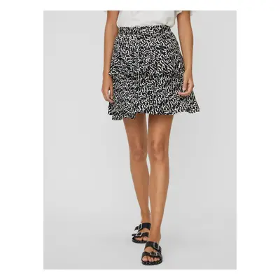 AWARE by VERO MODA Black patterned skirt VERO MODA Hanna - Women