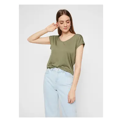 Khaki Basic T-Shirt Pieces Billo - Women