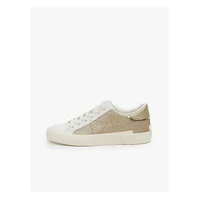 Gold and cream women's sneakers Guess Wayne - Women