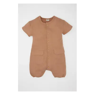 DEFACTO Baby Boy Newborn Muslin Short Sleeve Rompers