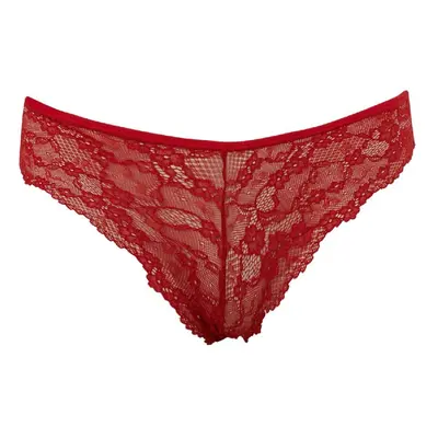 DEFACTO Fall In Love Christmas Themed Lace Red Brazilian Panties