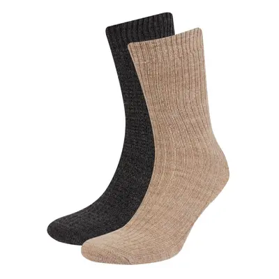 DEFACTO Men's 2-Pack Winter Boot Socks