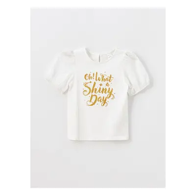 LC Waikiki Crew Neck Short Sleeve Printed Baby Girl T-Shirt