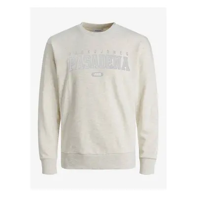 Men's Cream Heather Sweatshirt Jack & Jones Cory - Men's