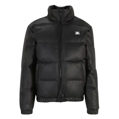 Men's jacket made of imitation leather Southpole Bubble black