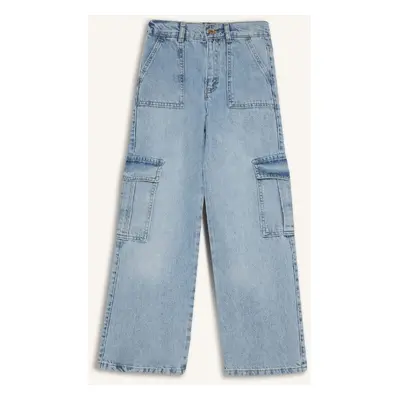 DEFACTO Girls Wide Leg Cargo Wide Leg Jeans