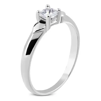 Lux classic surgical steel engagement ring