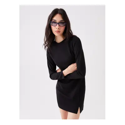 LC Waikiki Crew Neck Straight Long Sleeve Women's Dress