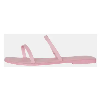 Pink leather slippers VERO MODA Dea - Women's