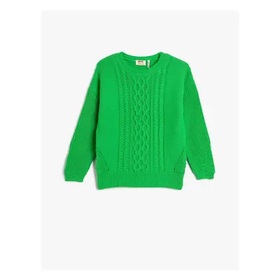 Koton Knitted Sweater Long Sleeve Crew Neck