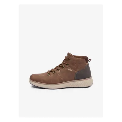 Brown men's winter ankle boots Celio