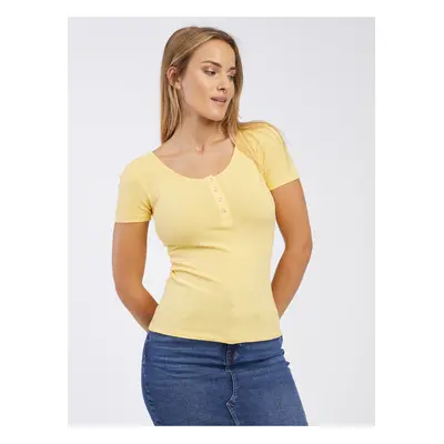 Women's Yellow T-Shirt Pieces Kitte - Women