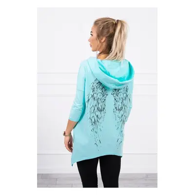 Kesi Sweatshirt with a print of wings mint