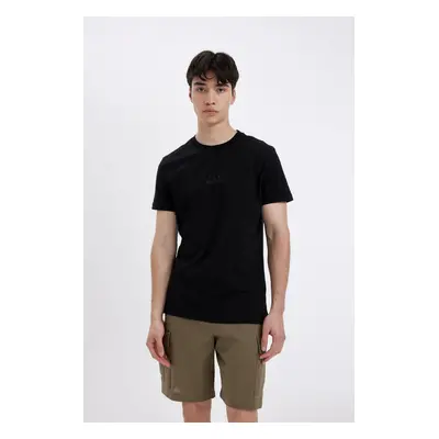 DEFACTO Slim Fit Slim Fit Crew Neck Printed Short Sleeve T-Shirt