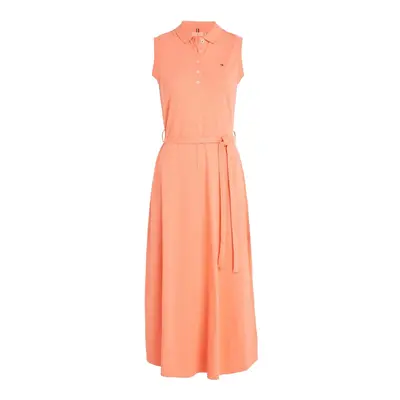 Tommy Hilfiger Dress - FIT & FLARE MIDI POLO DRESS NS orange