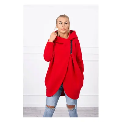 Short zip sweatshirt red