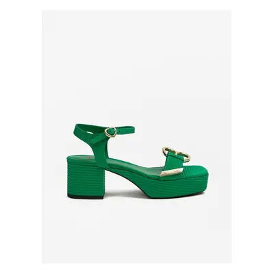 Green women's sandals Love Moschino - Women's