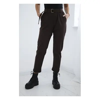 Kesi Włoski Punto trousers with belt brown