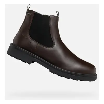 Brown men's ankle boots Geox Lagorai + Grip A - Men's